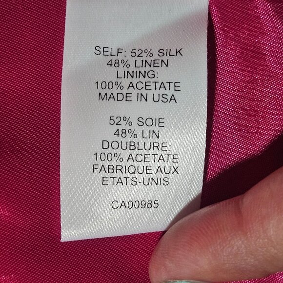 Nanette Lepore Women’s Silk Linen Pink/Gold Metallic M Dress Glamcore Partycore - Picture 8 of 14